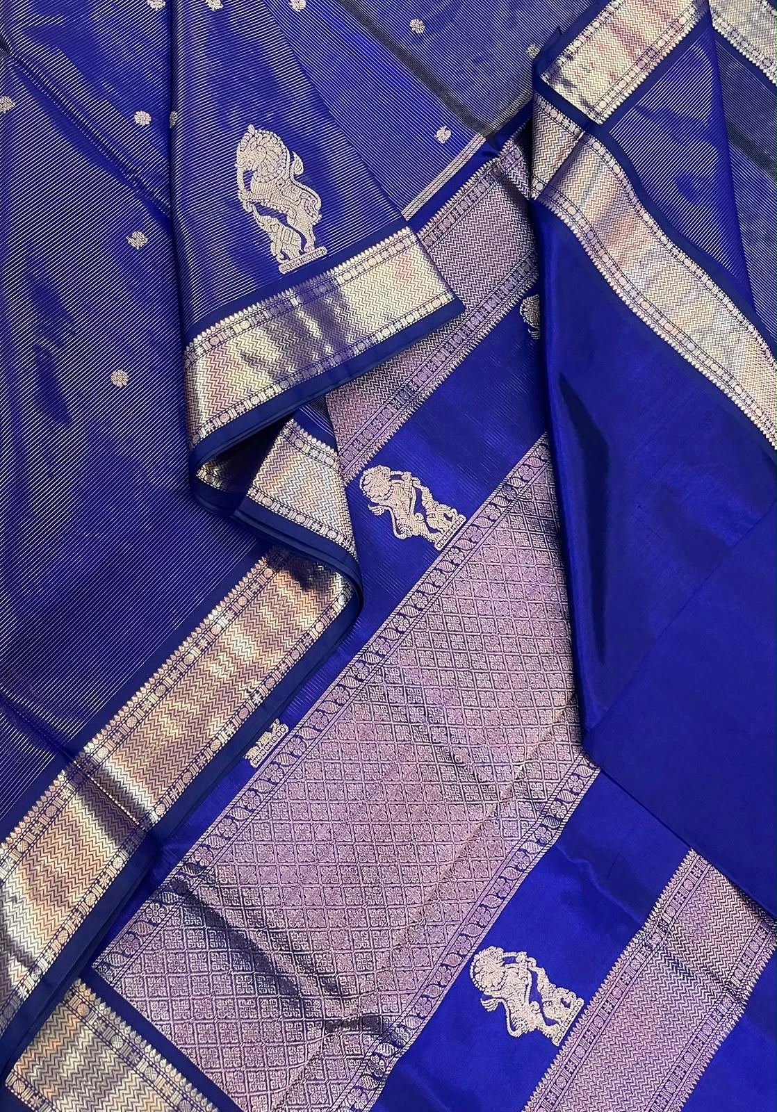 Kanchi Silk Cotton Sarees | luxury silk cotton | VAIRAOOSI X shimmayhazli | royal blue