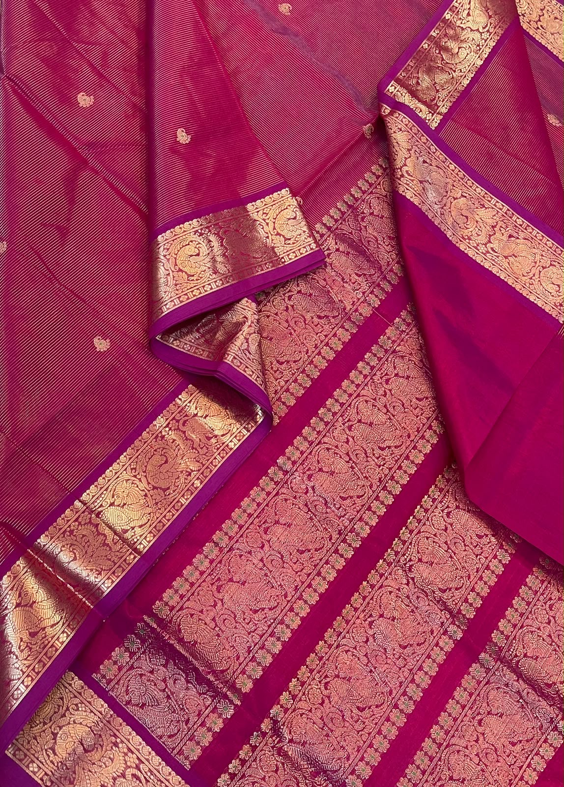 Kanchi Silk Cotton Sarees | luxury silk cotton | VAIRAOOSI X rich zari border X rich pallu| pink