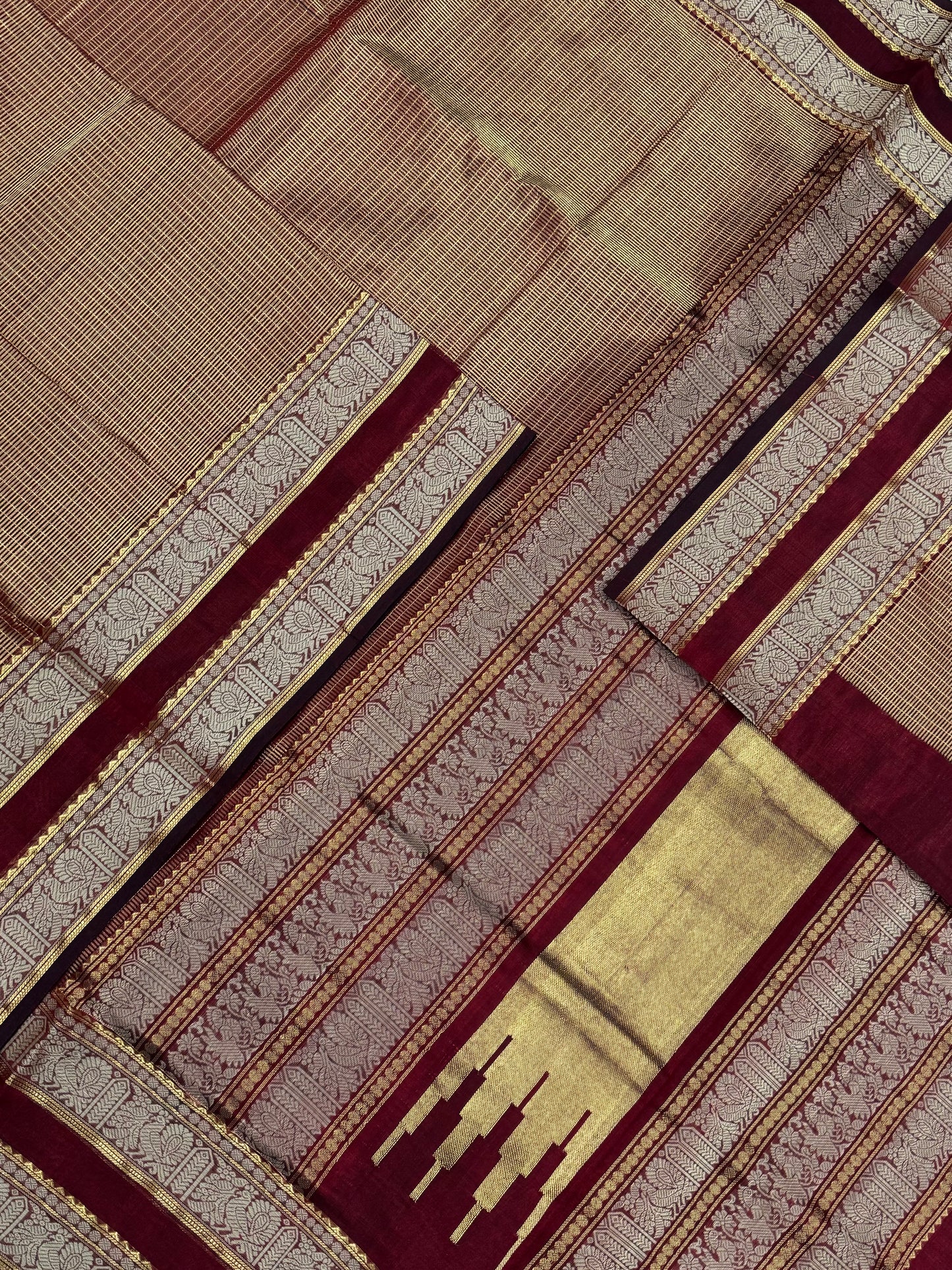Kanchi Silk Cotton Sarees | luxury tissue silk cotton | gold Zari x Zari rettaipet thread border| aaraku X gold