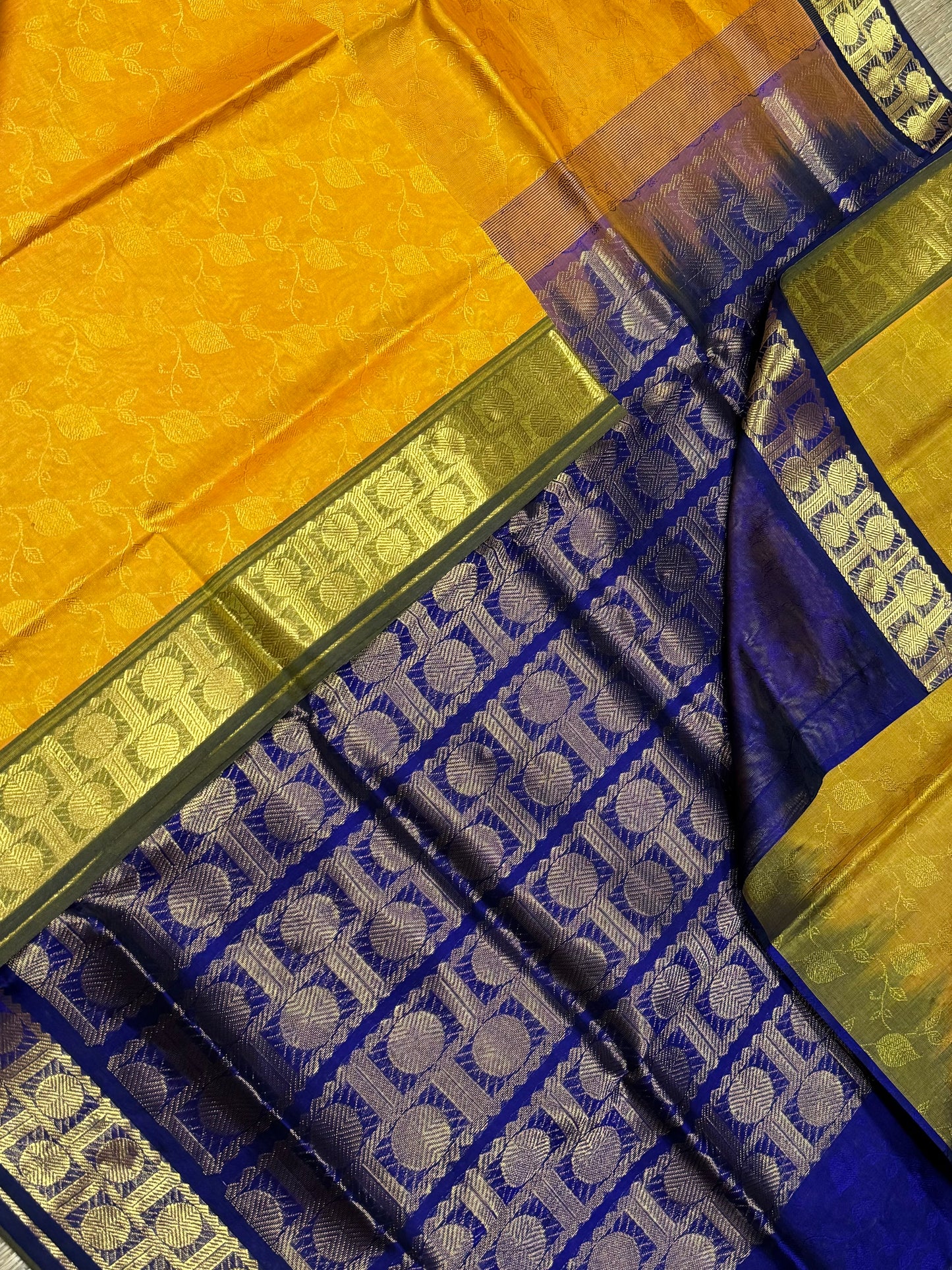 Kanchi Silk Cotton Sarees | silk cotton | Manjal X blue
