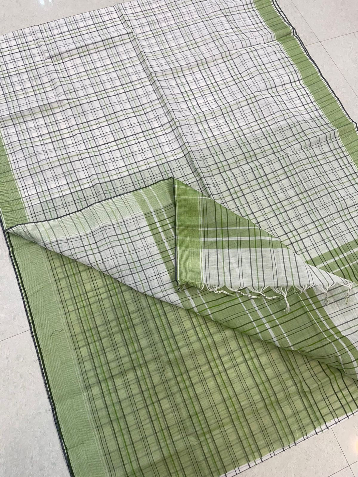 Kadhi soft Cotton | aaraku x green | thread border