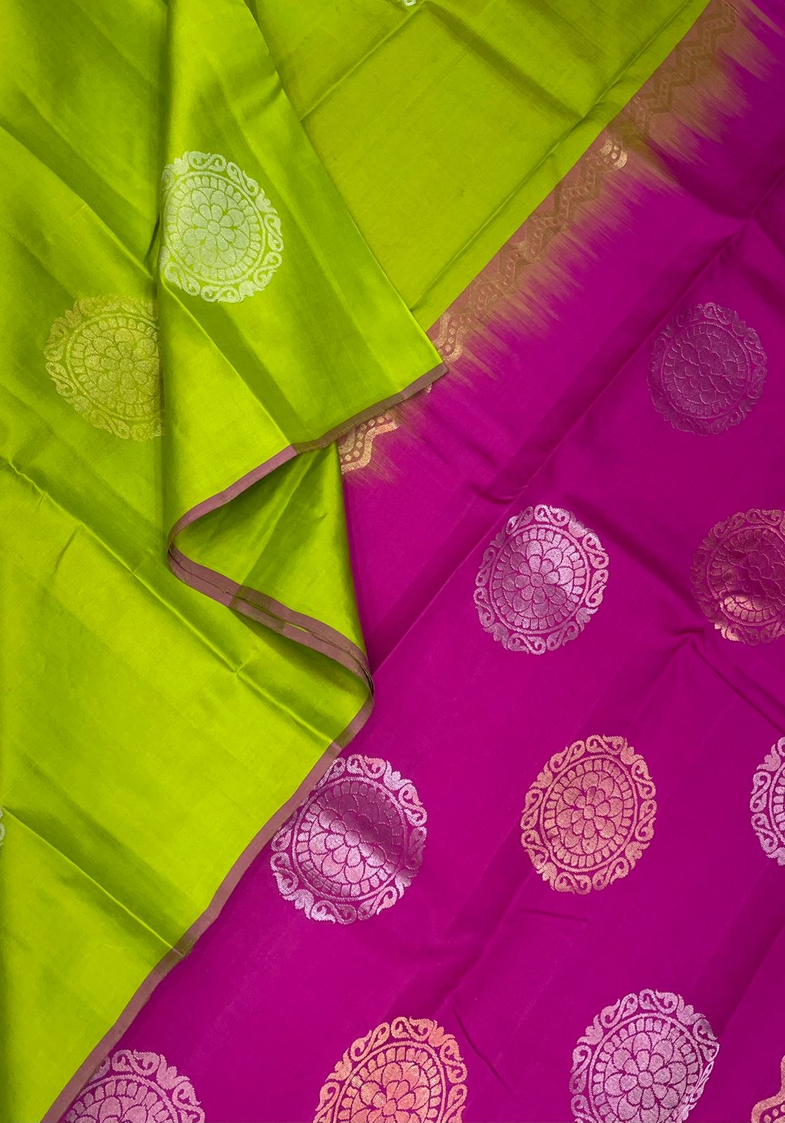 Soft Silk |leaf green X rani pink