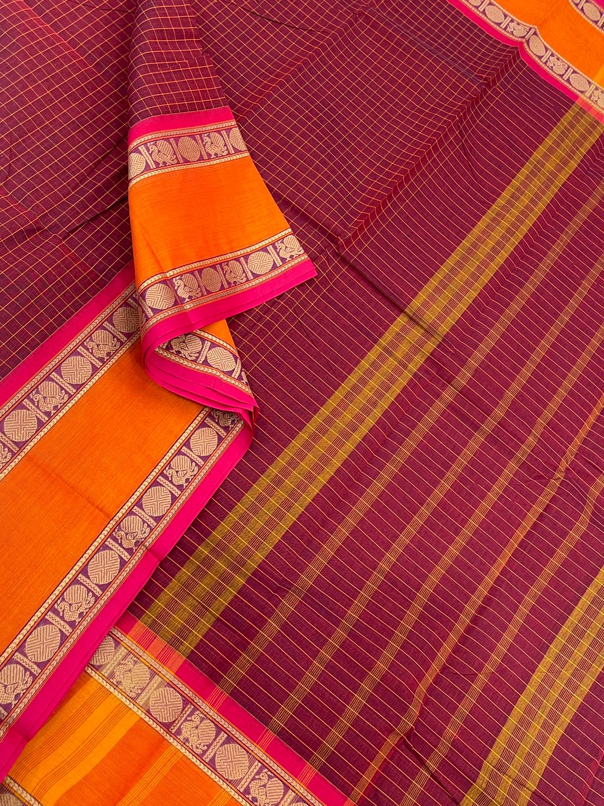 Kanchi soft cotton x chettinad style | arraku x kattam | thread rettaipet border