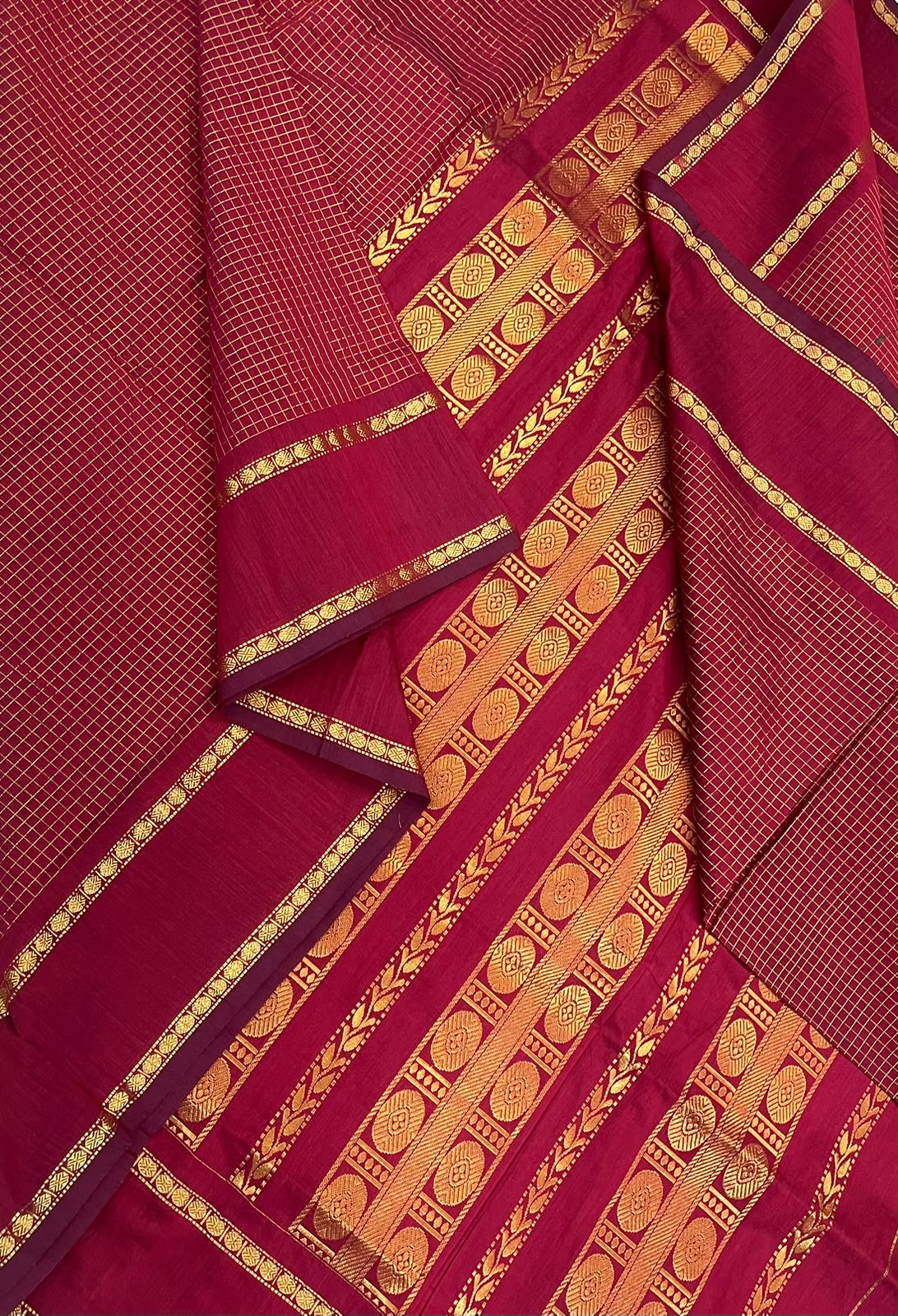 Semi Silk soft Cotton Sarees | zari kattam X rettaipet zari border | rich pallu| marron X gold | NKV11