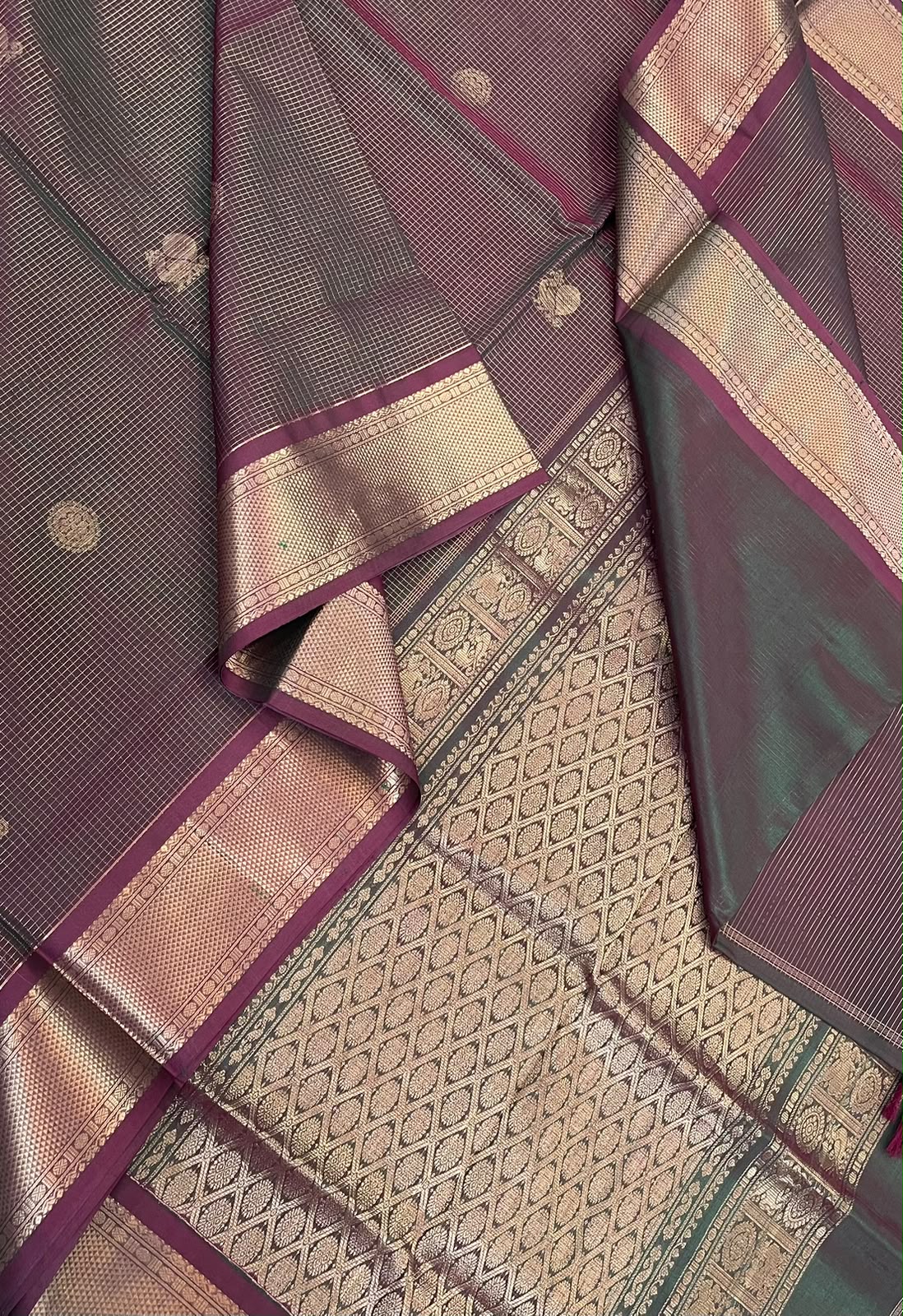 Kanchi Silk Cotton Sarees | luxury silk cotton | vairaoosi muthukattam x dual tone maanthulir x gold| mayil X chakram | NKV37
