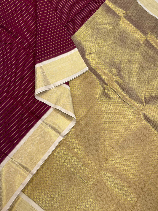 Semi Silk soft Cotton Sarees | veldhari X Zari border | aaraku X cream | NKV11