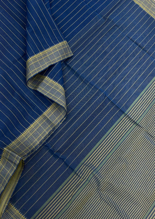 Kadhi soft Cotton | blue x green | thread border
