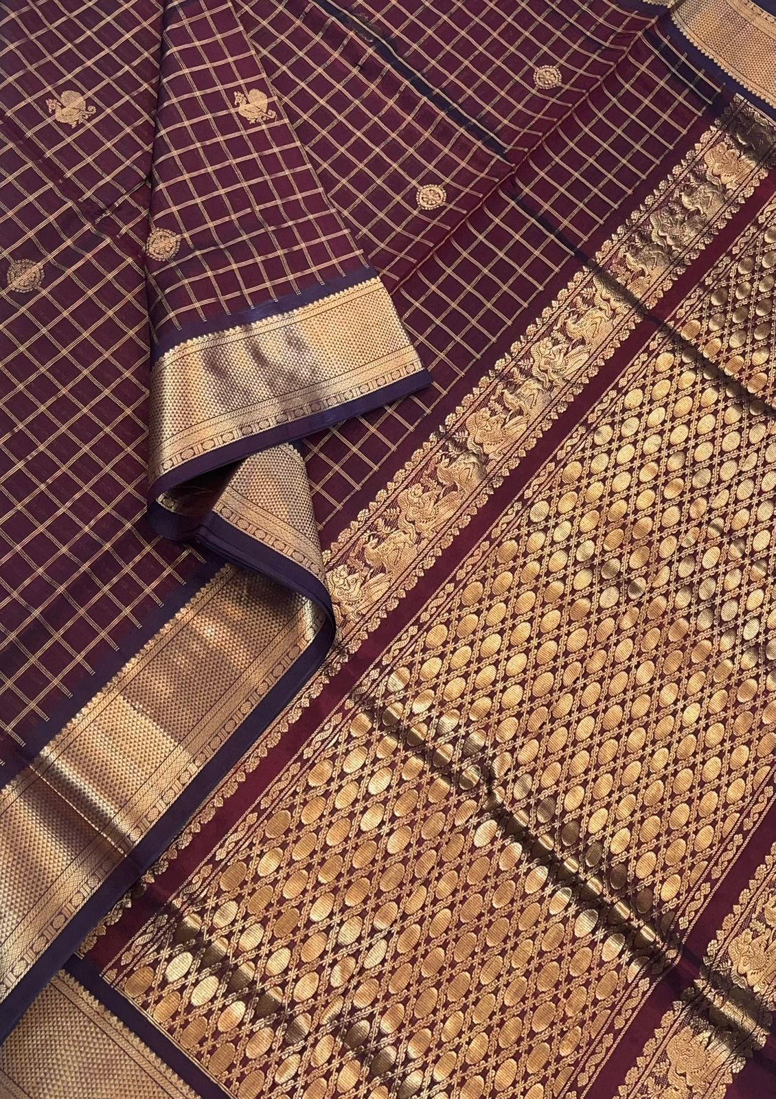 Kanchi Silk Cotton Sarees | luxury silk cotton | mayil chakram kattam X arakku| NKV37