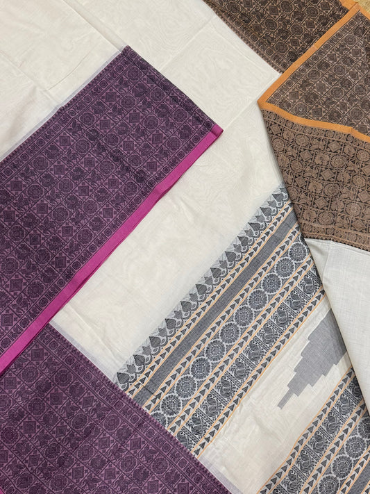 Pure Handloom Kanchi rich Cotton Saree | thread woven X  ganga Jamuna border X unicorn | pink X mustard X | intricate rich thread woven Pallu & borders