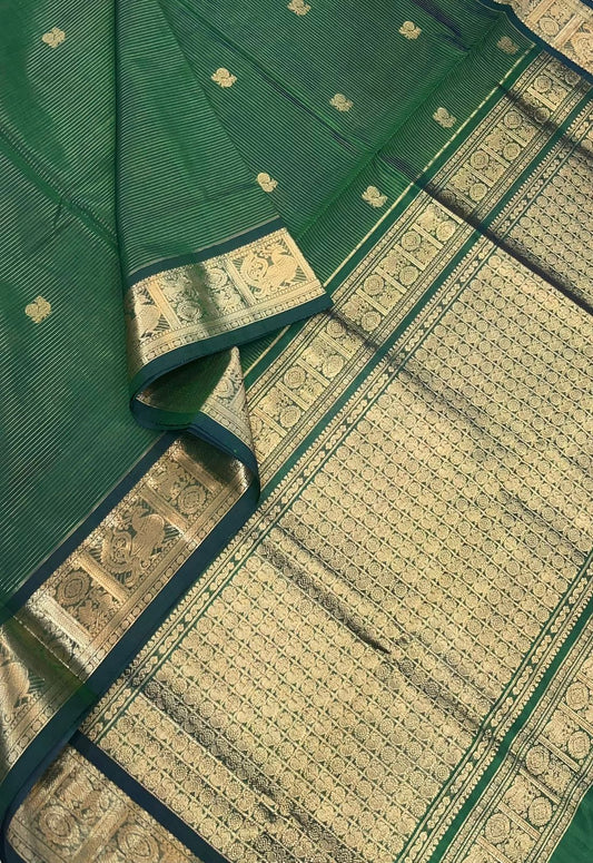 Kanchi Silk Cotton Sarees | luxury silk cotton | vairaoosi X green| NKV37