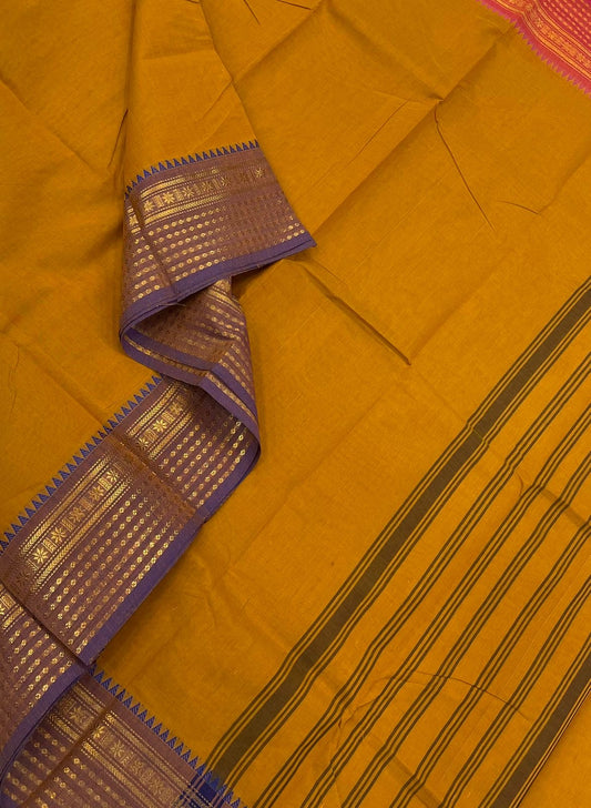 Kanchi soft cotton | ganga Jamuna x Manjal | zari border