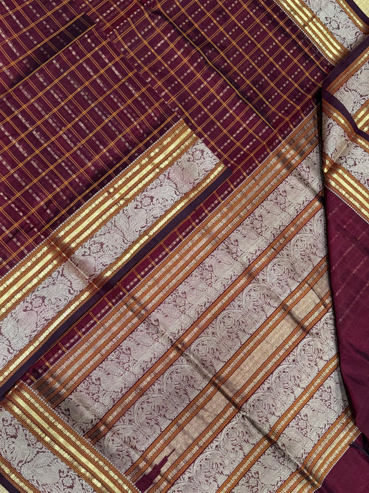 kanchi silk cotton | 1000 BUTTA X thread border | aaraku x gold