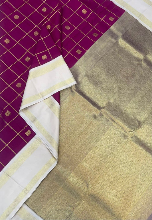 Semi Silk soft Cotton Sarees | korvai Rettaipet border X mayil chakram kattam | majantha x cream | NKV11