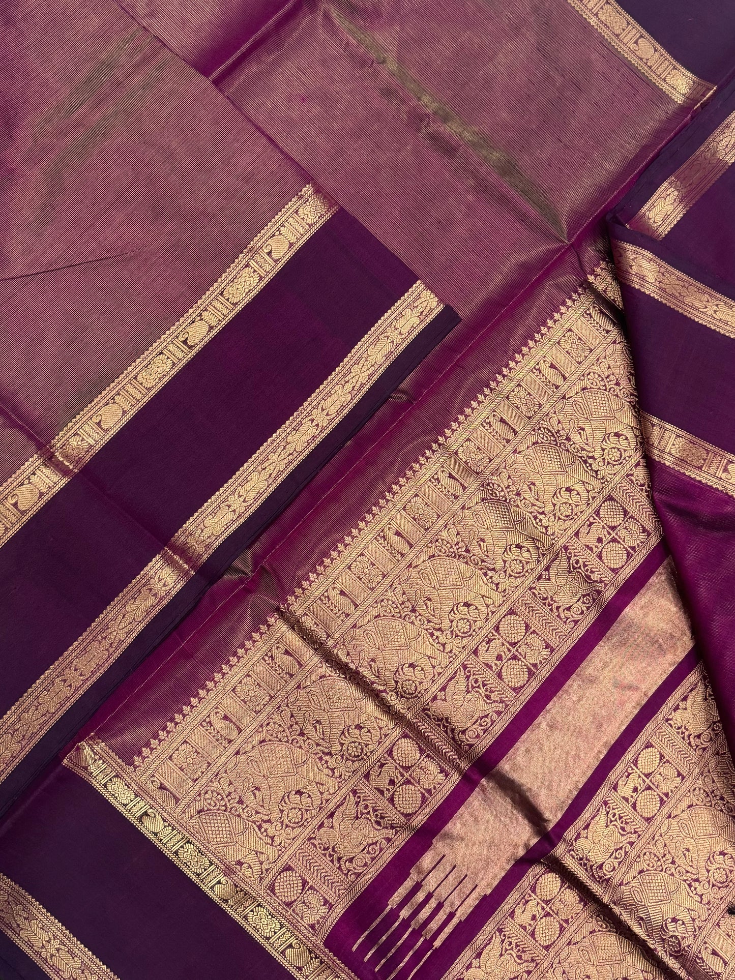 Kanchi Tissue Silk Cotton Sarees | BURGANDY X GOLD |  rettaipet Zari border  x gold VAIRAOOSI | NKV100