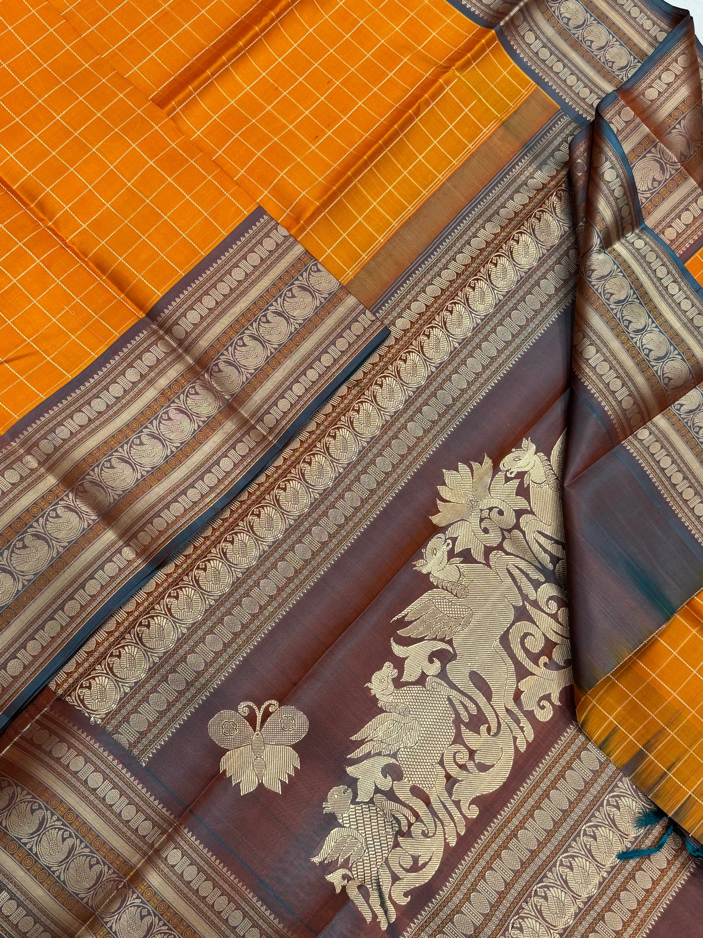 Pure Kanjivarams | zero zari | kattam X sorgavasal pallu |manjal x two tone | Handwoven luxury x 4 ply master weave | NKV35