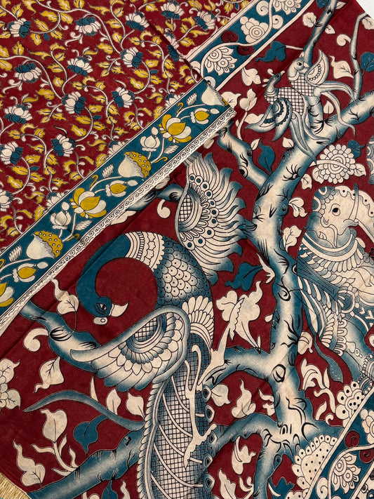 softest mul cotton |lotus X mayil | red X blue X yellow