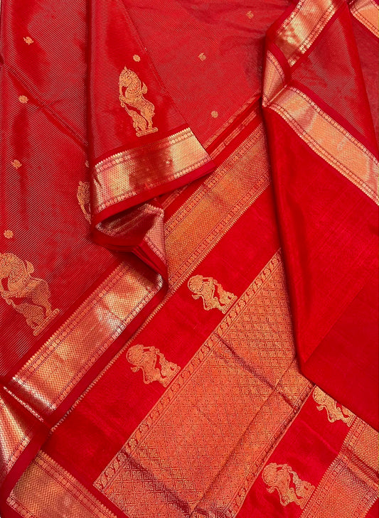 Kanchi Silk Cotton Sarees | luxury silk cotton | VAIRAOOSI X shimmayhazli | red