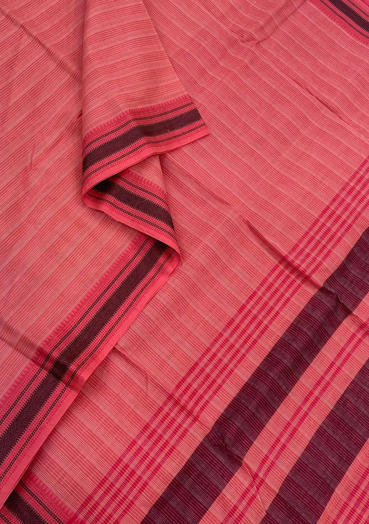 Premium soft cotton | cherry pink | thread border X kattam