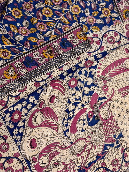 softest mul cotton |lotus X mayil | blue X pink X yellow