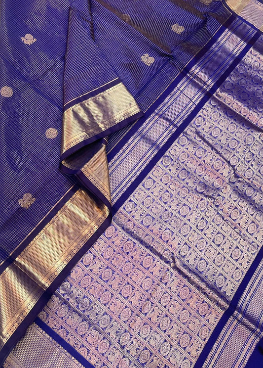 Kanchi Silk Cotton Sarees | luxury silk cotton | vairaoosi muthukattam x MS BLUE | mayil X chakram | NKV37