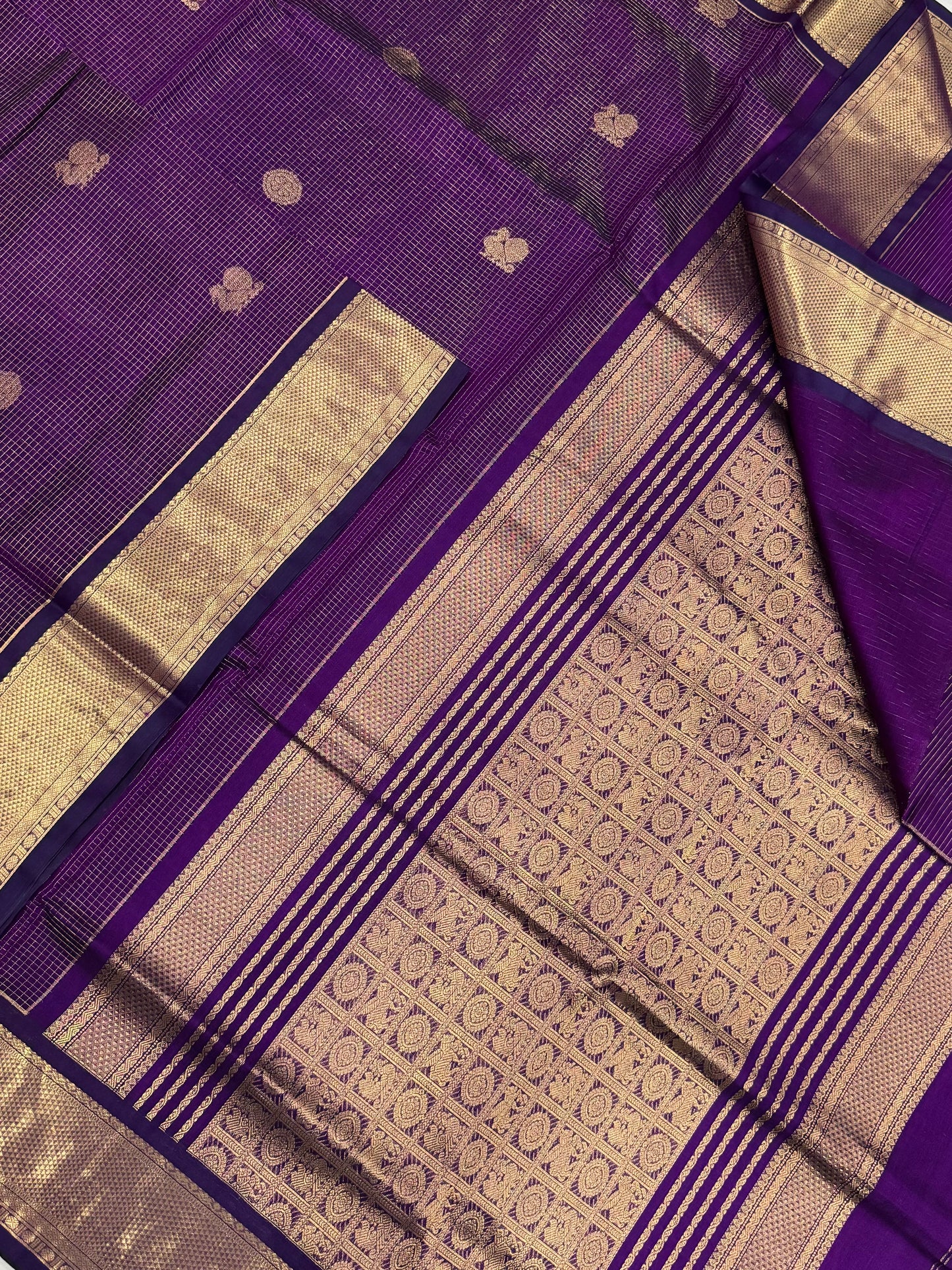 Kanchi Silk Cotton Sarees | luxury silk cotton | mayil chakram x violet| NKV37