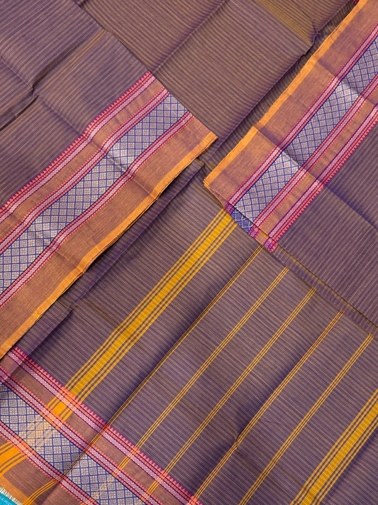 Kanchi soft cotton |thread woven | twotone mustard