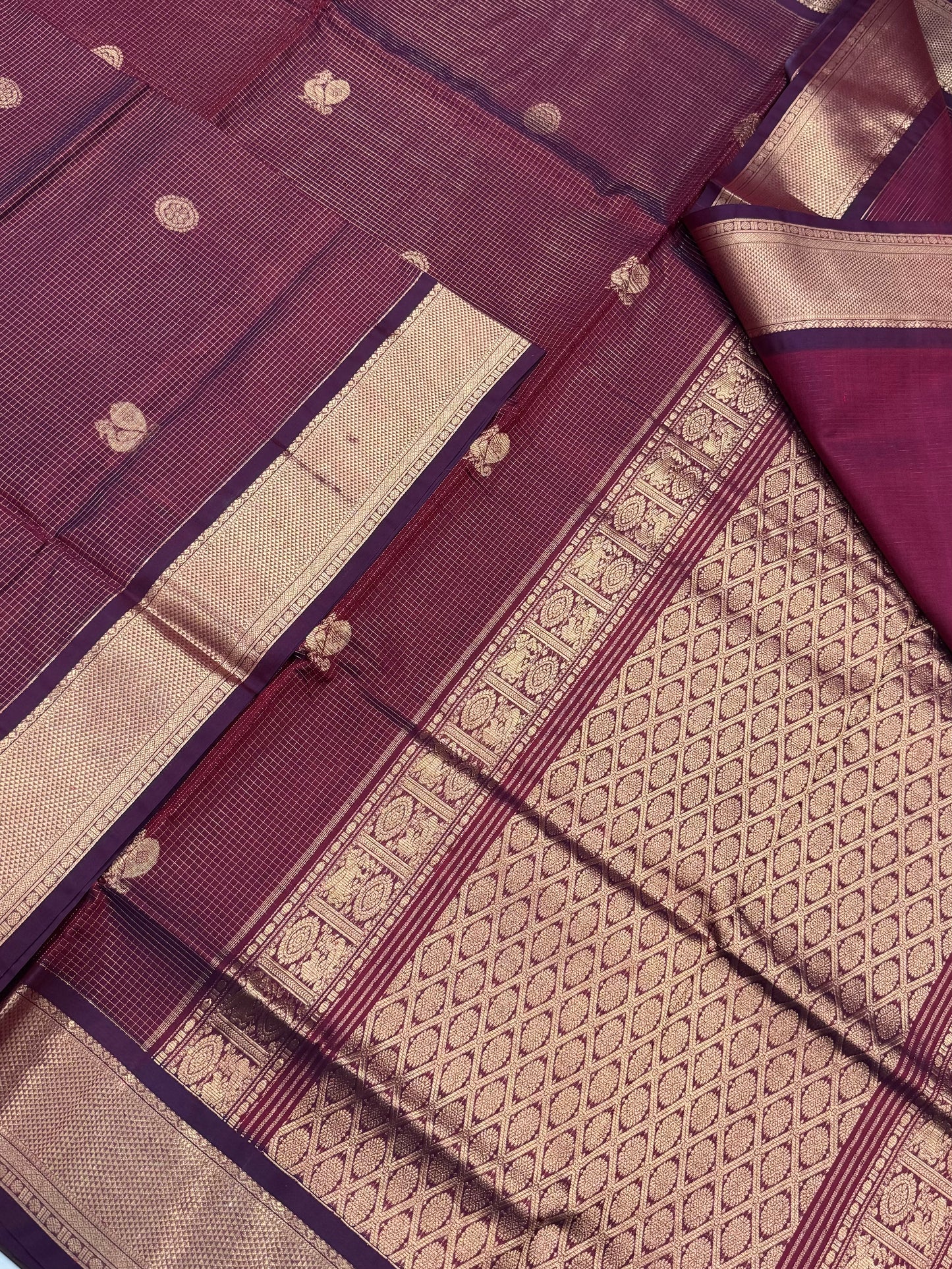 Kanchi Silk Cotton Sarees | luxury silk cotton | muthukattam x mayil chakram  | aaraku x gold | NKV37