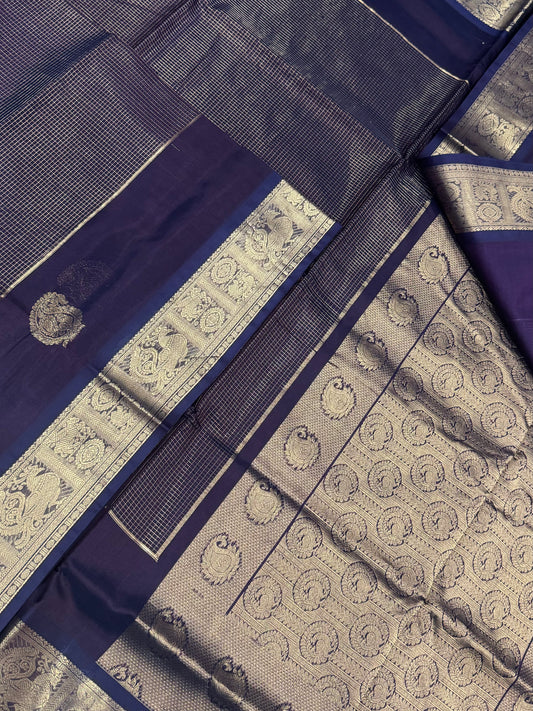 Kanchi Silk Cotton Sarees | luxury silk cotton | vairaoosi muthukattam x mango X dark brown | NKV37