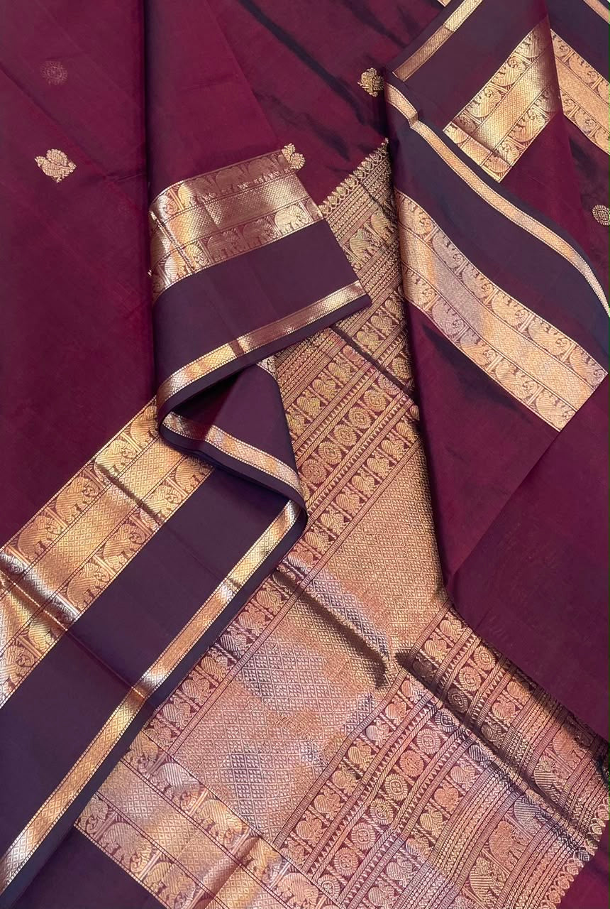 Kanchi Silk Cotton Sarees | luxury silk cotton | mayil motif | aaraku X gold