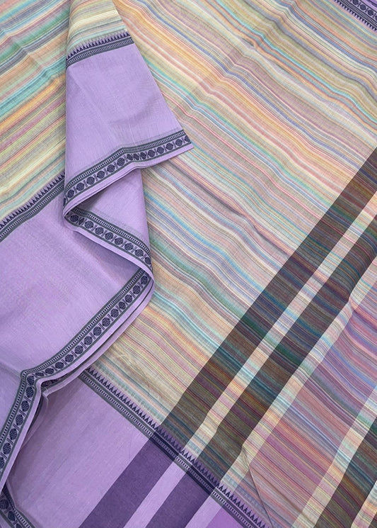 Kadhi soft Cotton | multicolor x lavender | rettaipet thread border