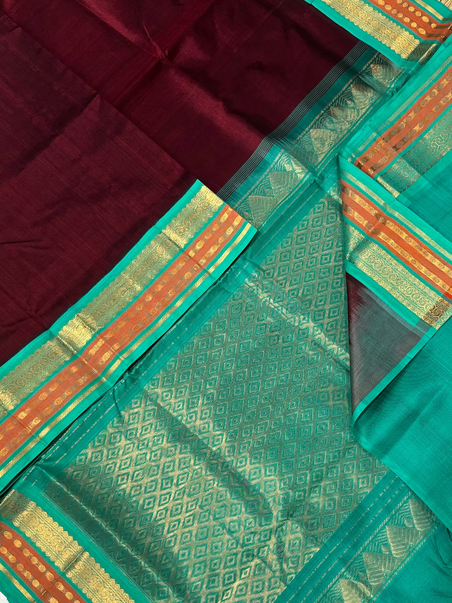 Kanchi Silk Cotton Sarees | silk cotton | aaraku X teal