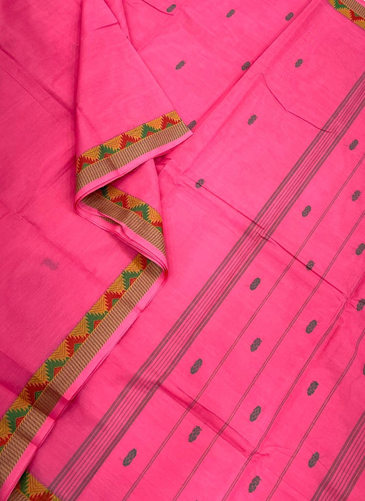 Kanchi soft cotton | pink | tiny thread border