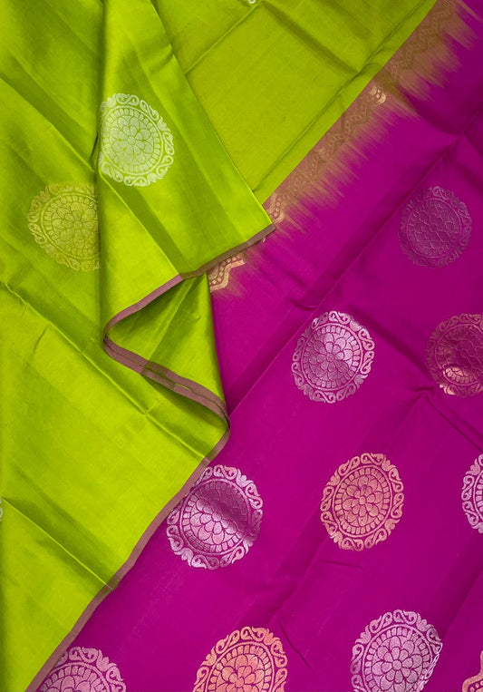 Soft Silk |leaf green X rani pink