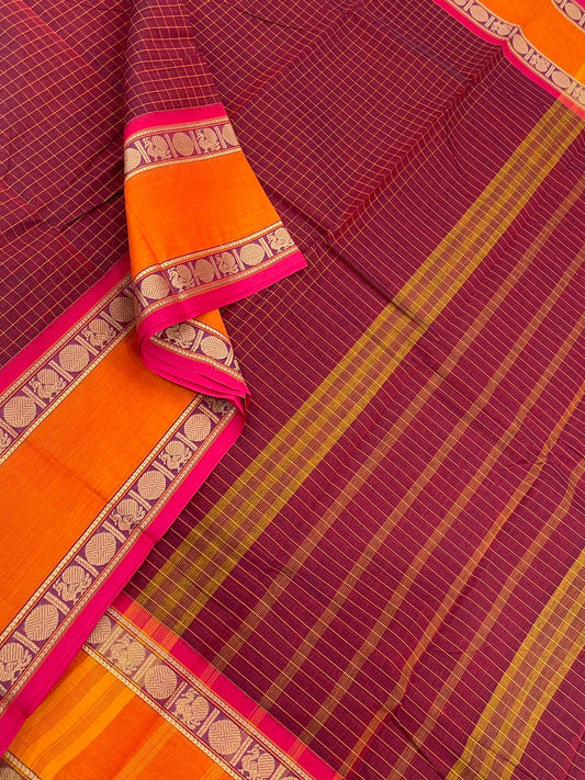 Kanchi soft cotton x chettinad style | arraku x kattam | thread rettaipet border
