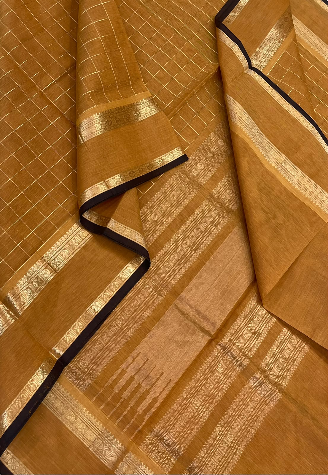Kanchi Silk Cotton Sarees | rettaipet border  x zari kattam | manjal