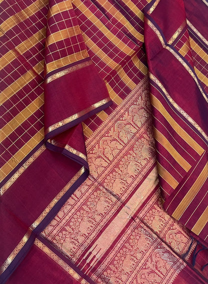 Kanchi Silk Cotton Sarees | zari kattam X rich zari  pallu X zari rettaipet border | Araku x mustard