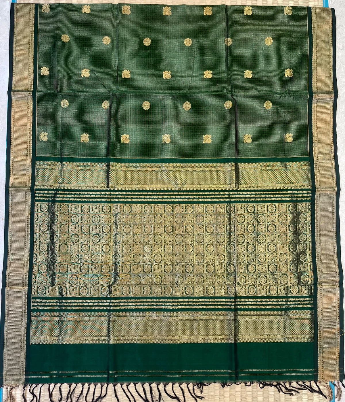 Kanchi Silk Cotton Sarees | luxury silk cotton | vairaoosi muthukattam x  green | mayil X chakram | NKV37