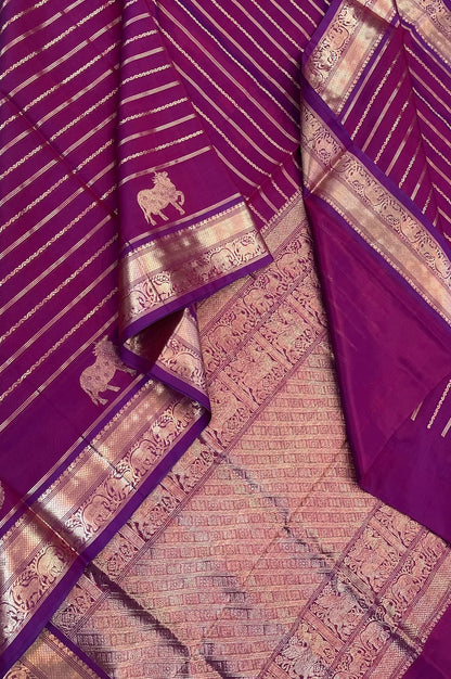 Kanchi Silk Cotton Sarees | luxury silk cotton | veldhari x pichwai x small border | burgundy