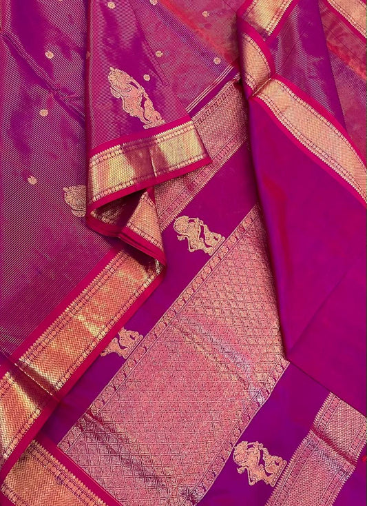 Kanchi Silk Cotton Sarees | luxury silk cotton | VAIRAOOSI X shimmayhazli | pinkish vadamalli
