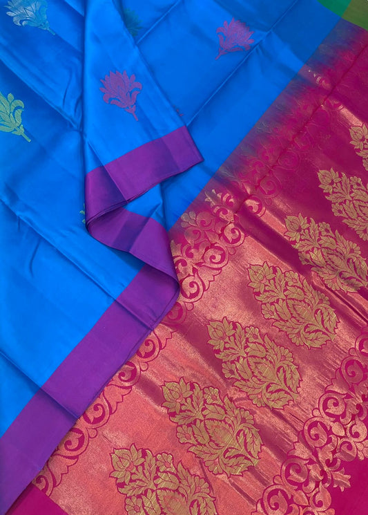 Soft Silk | blue X rani pink