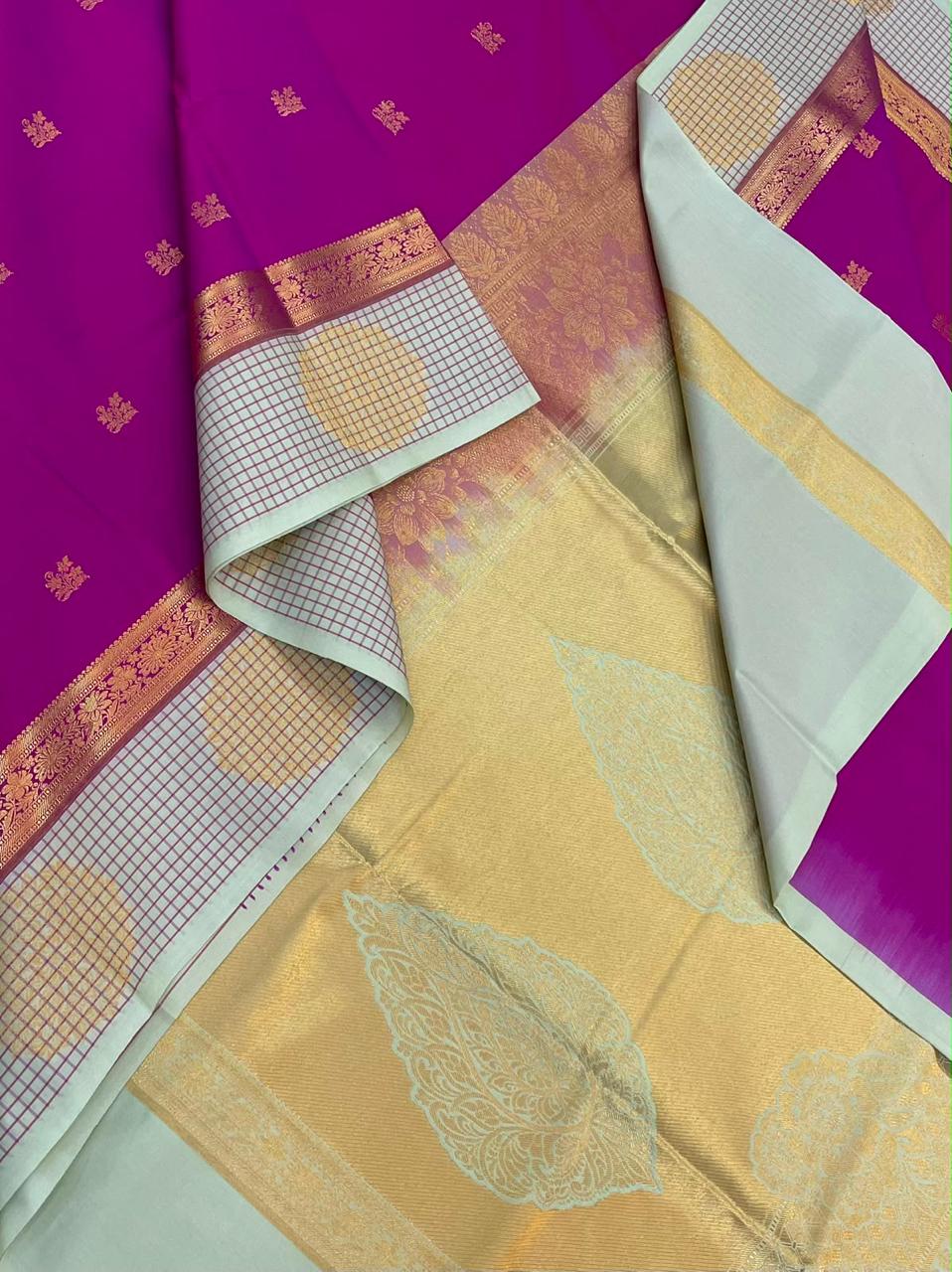 Vegan Silk Sarees Online | mayil  butta x motif border | vadamalli x teal