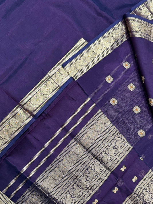 Kanchi Silk Cotton Sarees | luxury silk cotton | tiny meena border  X blouse meena motif   | jamun x gold