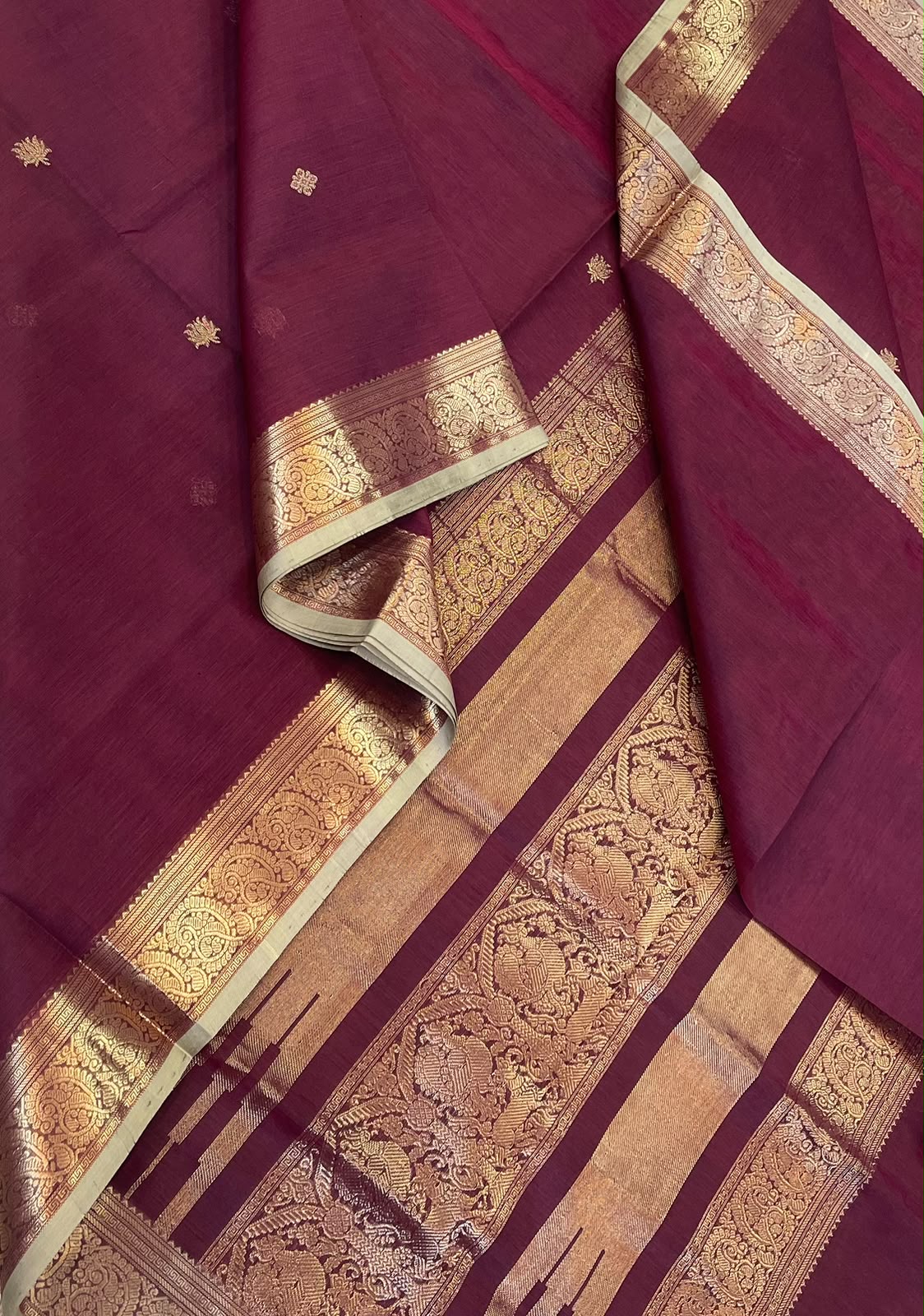 Kanchi Silk Cotton Sarees | luxury silk cotton |tiny lotus motif | tiny border | arraku x neon green