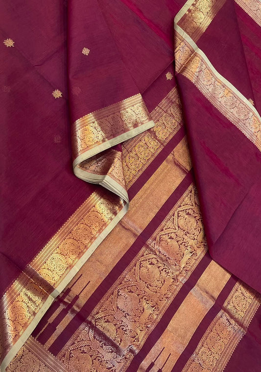 Kanchi Silk Cotton Sarees | luxury silk cotton |tiny lotus motif | tiny border | arraku x neon green