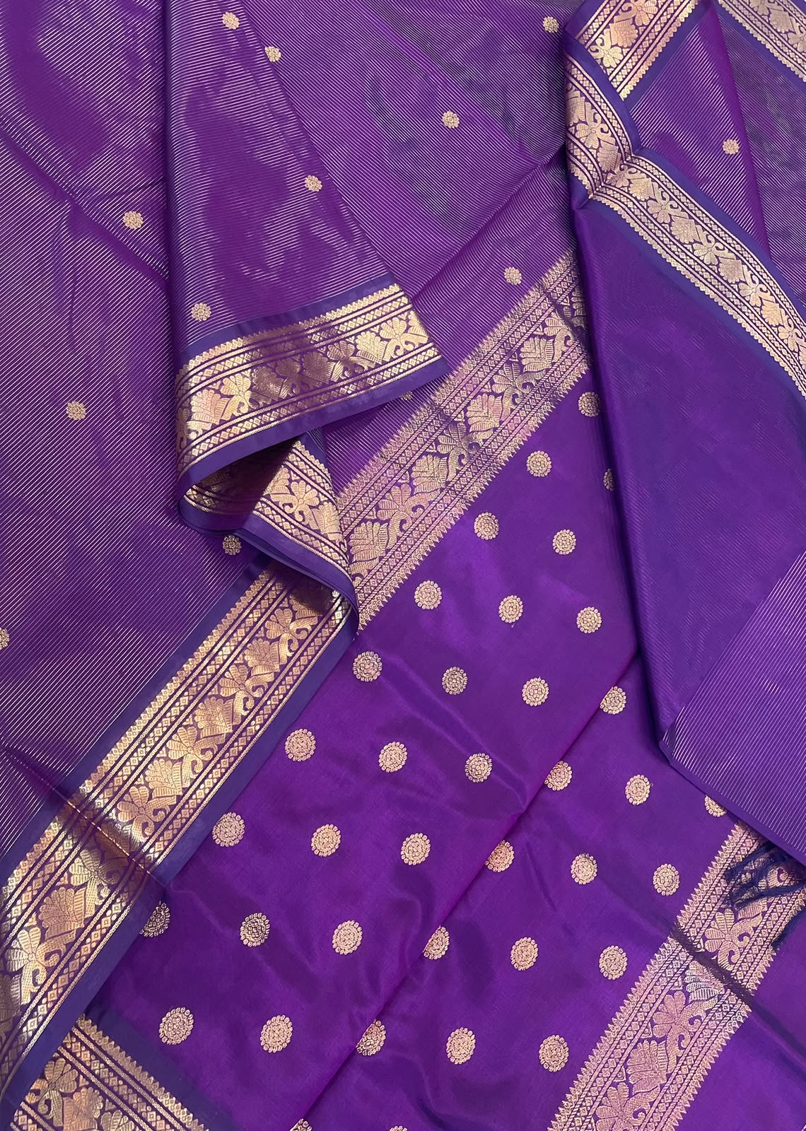Kanchi Silk Cotton Sarees | silk cotton | VAIRAOOSI X tiny border |  electric purple| NKV37