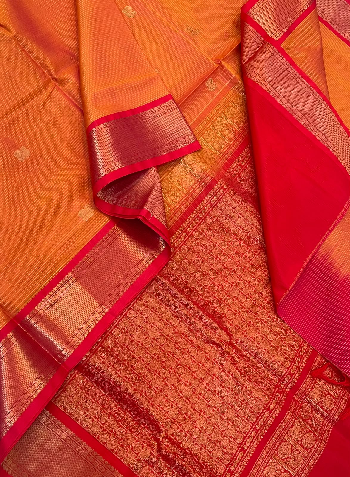 Kanchi Silk Cotton Sarees | silk cotton | VAIRAOOSI X rich border |  mango X red| NKV37