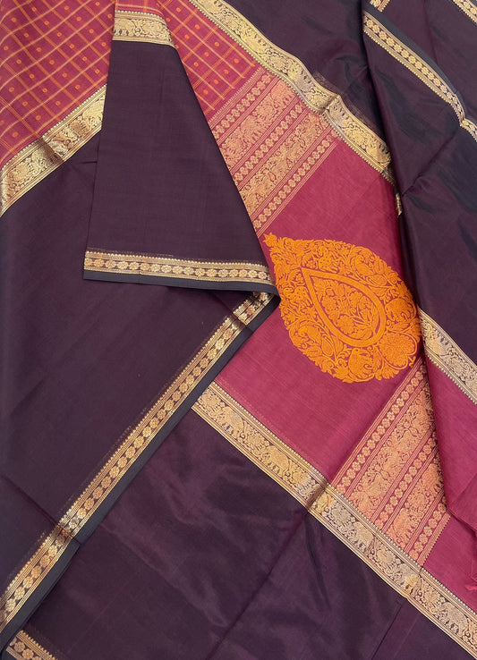 Kanchi Silk Cotton Sarees | luxury silk cotton | 1000 butta X mupaggam | peachy pink