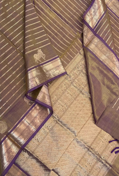 Kanchi Silk Cotton Sarees | luxury silk cotton | veldhari x pichwai x small border | mehendi green
