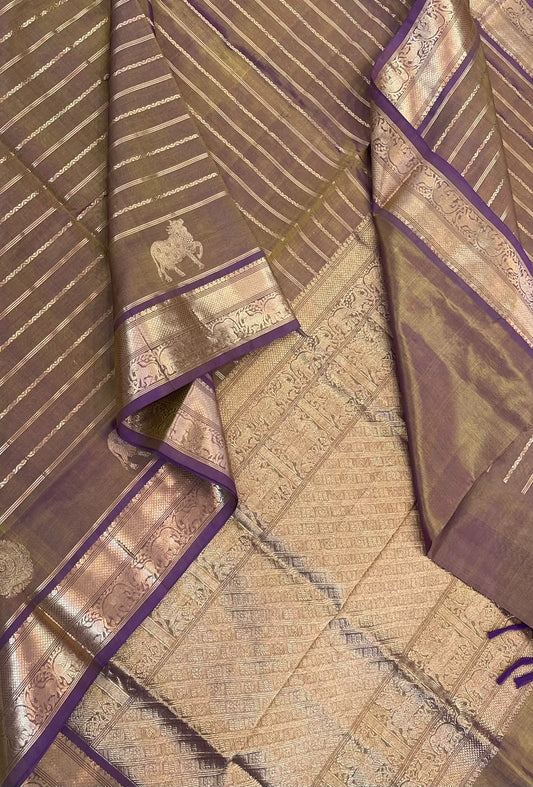 Kanchi Silk Cotton Sarees | luxury silk cotton | veldhari x pichwai x small border | mehendi green