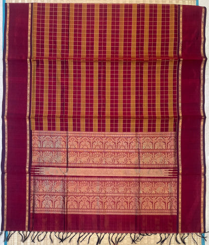 Kanchi Silk Cotton Sarees | zari kattam X rich zari  pallu X zari rettaipet border | Araku x mustard